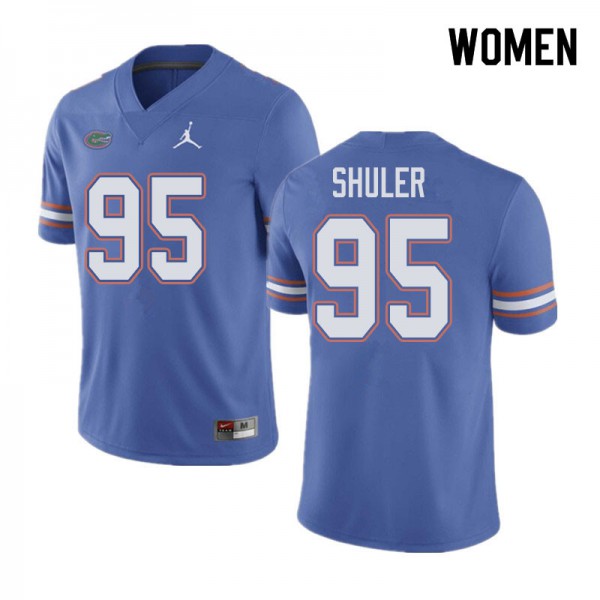 Jordan Brand Women #95 Adam Shuler Florida Gators College Football Jersey Blue